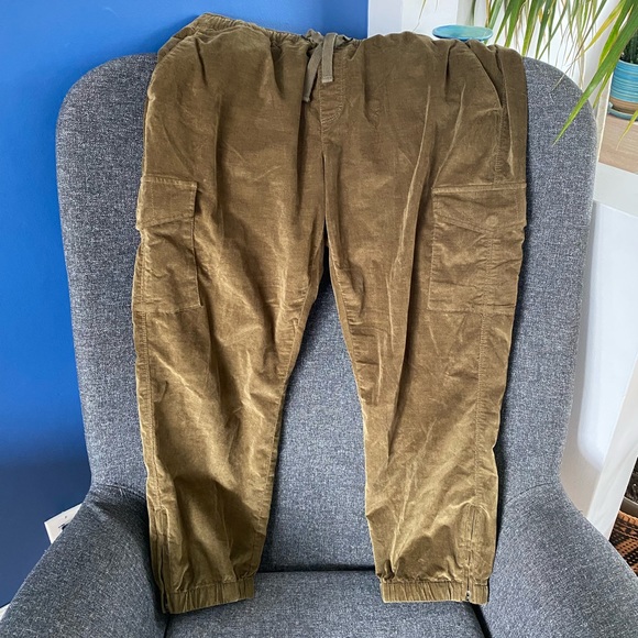 Green corduroy cargo pants - Picture 3 of 5